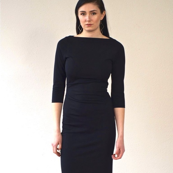 Chic Black Long Sleeve Dress - Picture 3 of 4